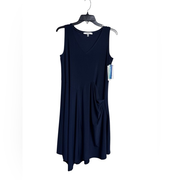 Sympli Sleeveless Slant Pocket Dress Resort Navy 2888NWT Size 10 - Picture 5 of 9
